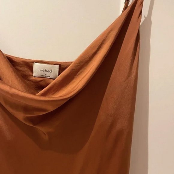 Aritzia Wilfred Only Ruched Slip Dress NWOT - Picture 5 of 6